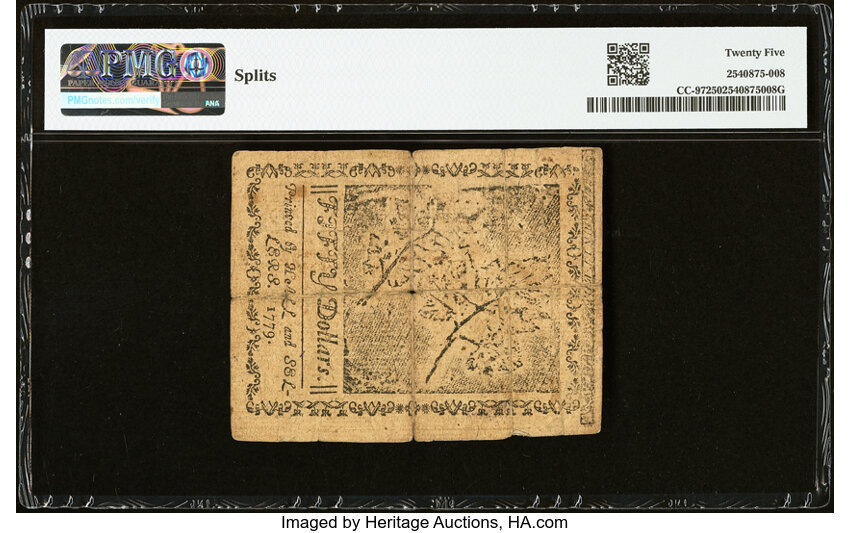 Jan 14, 1779 $50  Continental Currency (Fr. CC97) thumbnail 9
