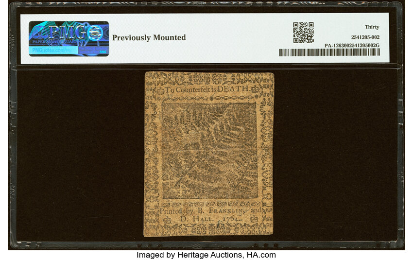 Jun 18, 1764 20s Pennsylvania (Fr. PA126) thumbnail 6