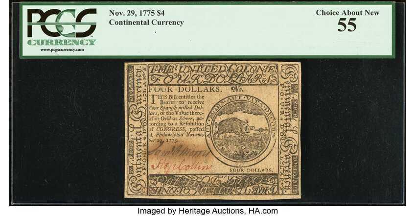 Nov 29, 1775 $4  Continental Currency (Fr. CC14) thumbnail 3