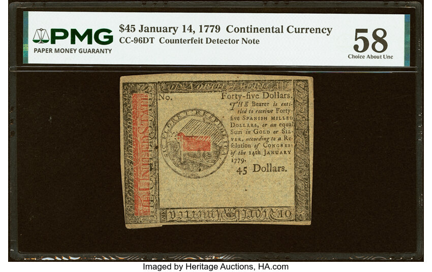 Jan 14, 1779 $45  Continental Congress (Fr. CC96) thumbnail 2