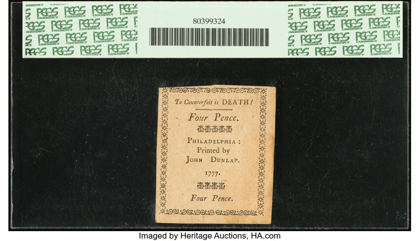 Apr 10, 1777 4d Pennsylvania (Fr. PA210) thumbnail 6