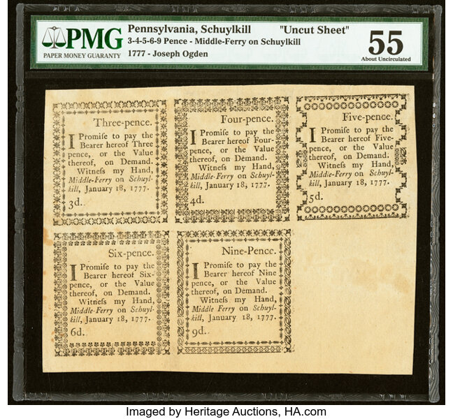 Aug 6, 1789 $3/90 Pennsylvania (Fr. PA274) thumbnail 2