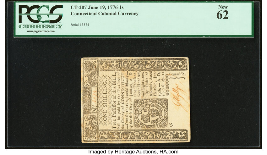 Jun 19, 1776 1s Connecticut (Fr. CT207) thumbnail 2