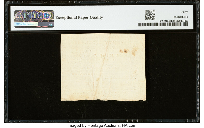 May 7, 1781 $70  Virginia (Fr. VA217) thumbnail 4