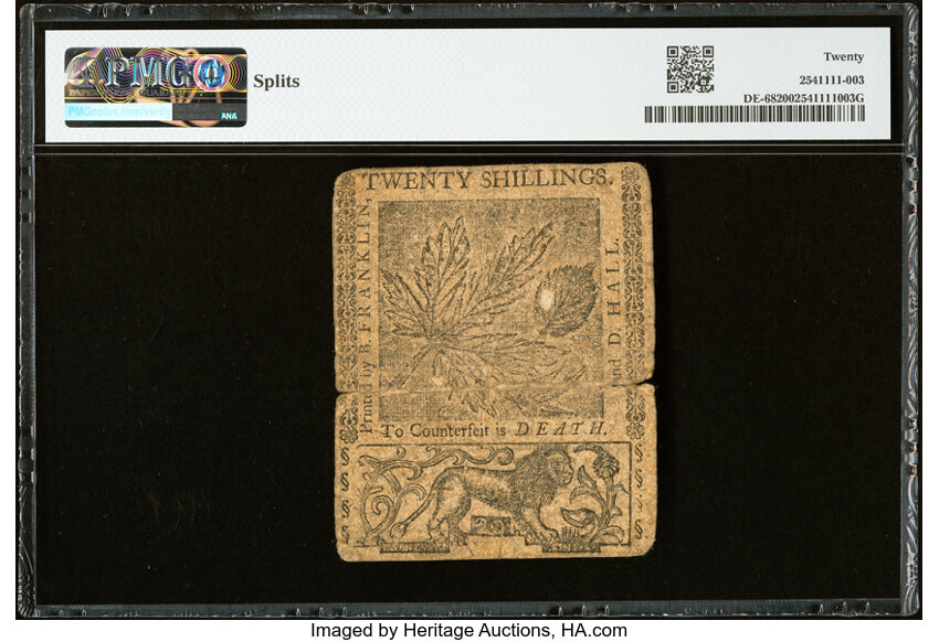 Jun 1, 1759 20s Delaware (Fr. DE68) thumbnail 9