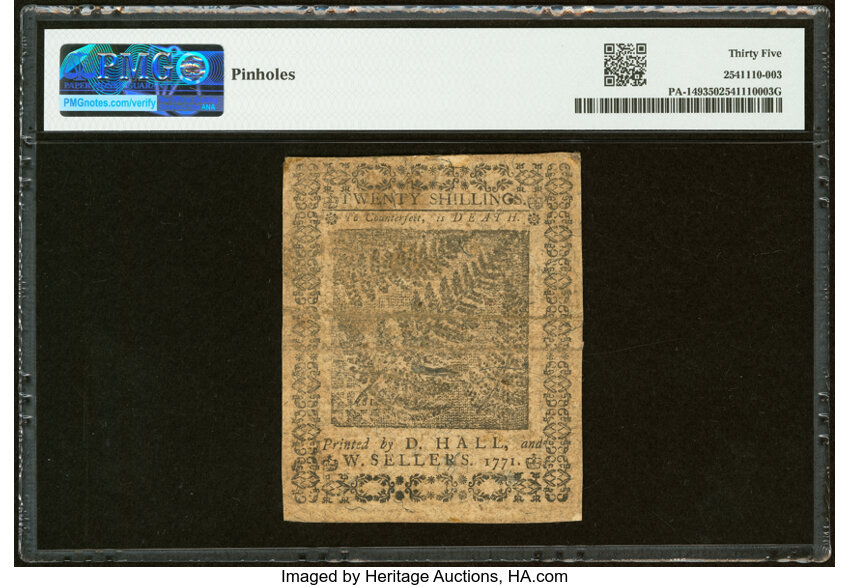 Mar 20, 1771 20s Pennsylvania (Fr. PA149) thumbnail 4