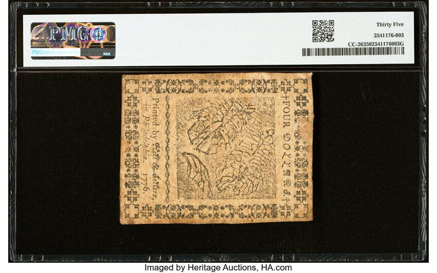 Feb 17, 1776 $4  Continental Congress (Fr. CC26) thumbnail 12