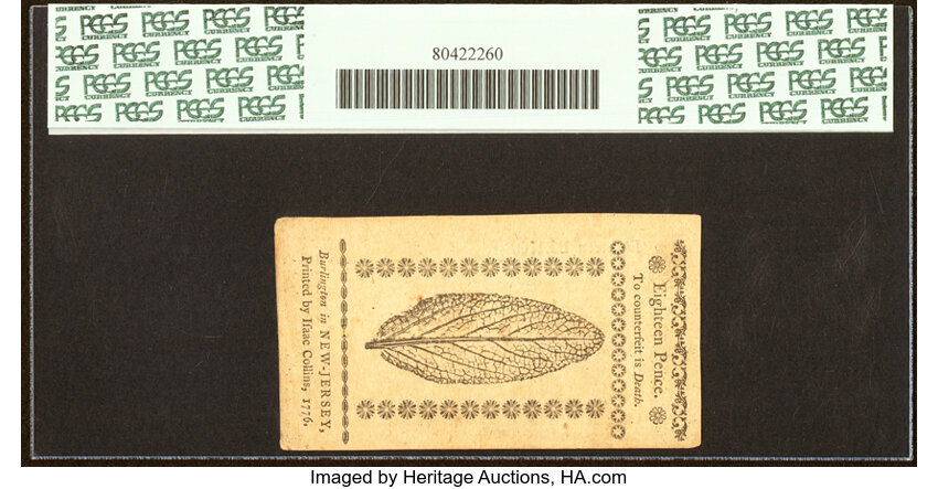 Mar 25, 1776 18d New Jersey (Fr. NJ176) thumbnail 16