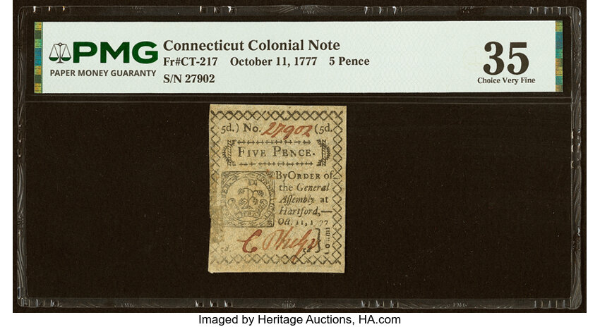 Oct 11, 1777 5d Connecticut (Fr. CT217) thumbnail 2