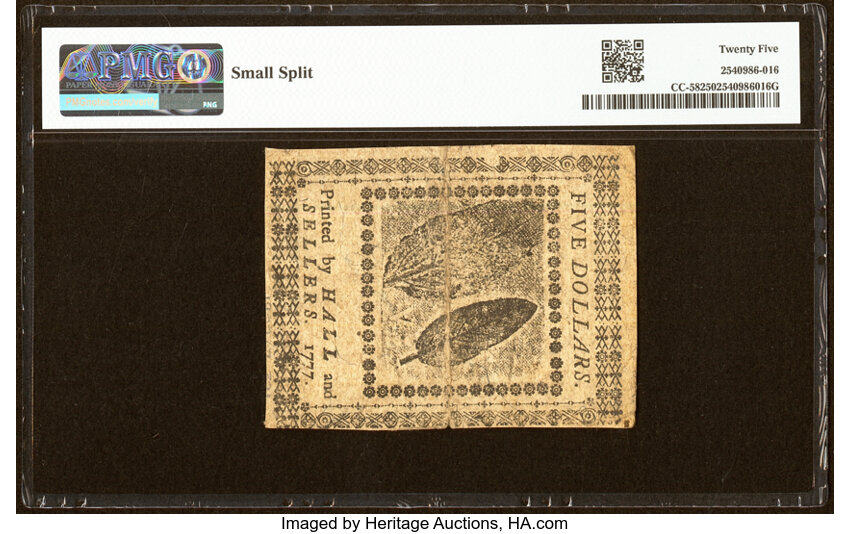 Feb 26, 1777 $5  Continental Congress, Baltimore (Fr. CC58) thumbnail 9