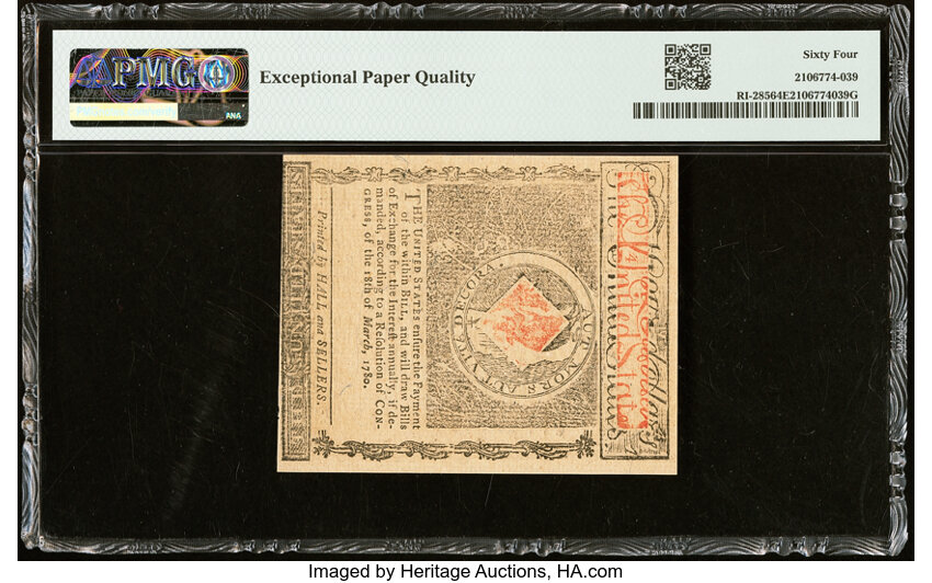 Jul 2, 1780 $4  Rhode Island (Fr. RI285) thumbnail 5