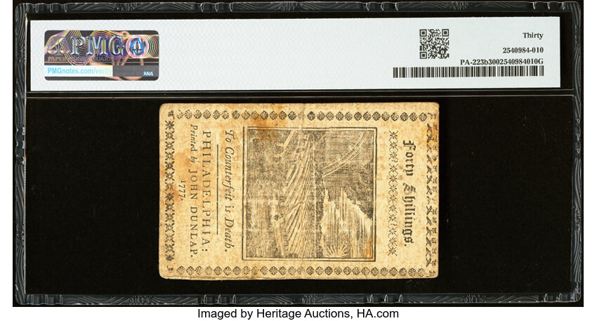 Apr 10, 1777 40s Pennsylvania (Fr. PA223b) thumbnail 5