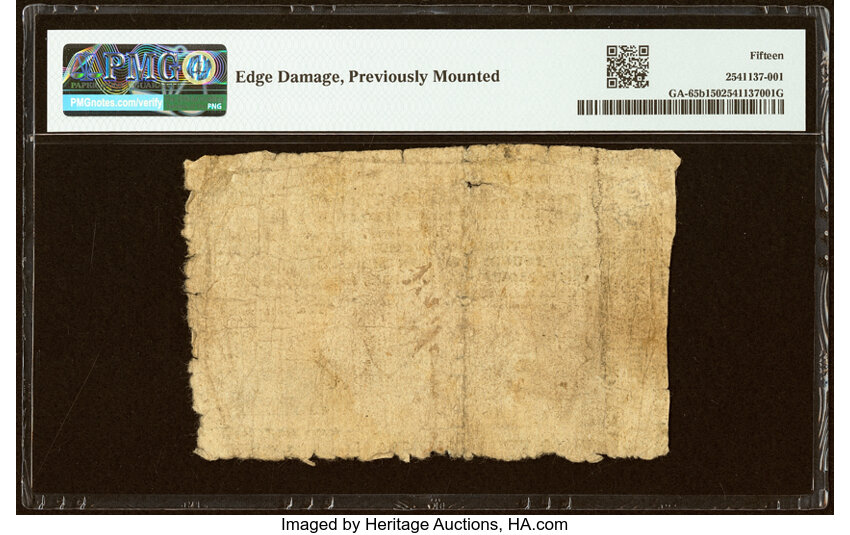 1776 2s6d Georgia, Large Size (Fr. GA65b) thumbnail 3