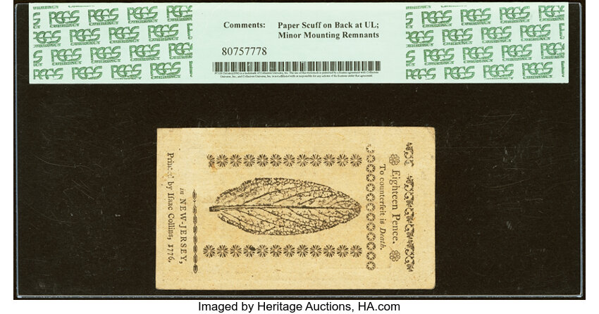 Mar 25, 1776 18d New Jersey (Fr. NJ176) thumbnail 18