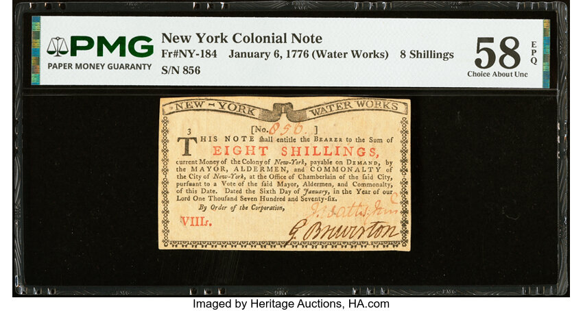 Jan 6, 1776 8s New York (Fr. NY184) thumbnail 2