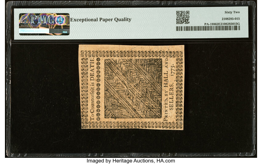 Oct 25, 1775 2s6d Pennsylvania (Fr. PA188) thumbnail 13