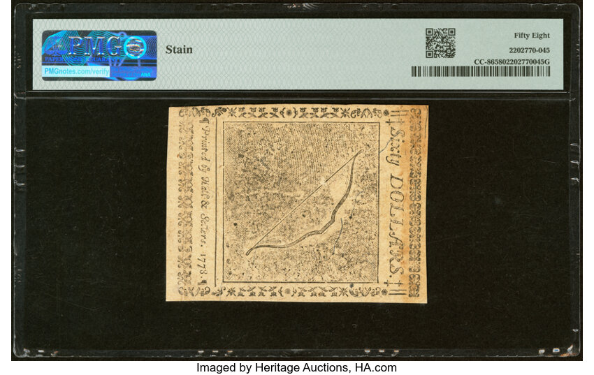 Sep 26, 1778 $60  Continental Congress (Fr. CC86) CU65 thumbnail 14