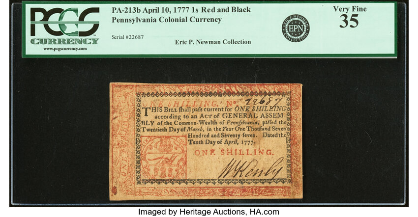 Apr 10, 1777 1s Pennsylvania (Fr. PA213b) thumbnail 2