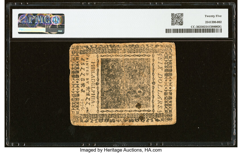 May 9, 1776 $6  Continental Congress (Fr. CC36) thumbnail 8