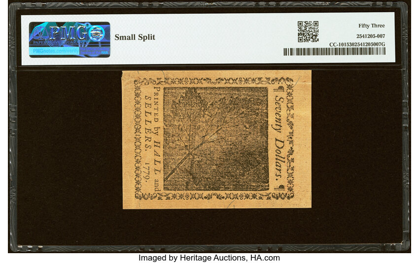 Jan 14, 1779 $70  Continental Congress (Fr. CC101) thumbnail 8