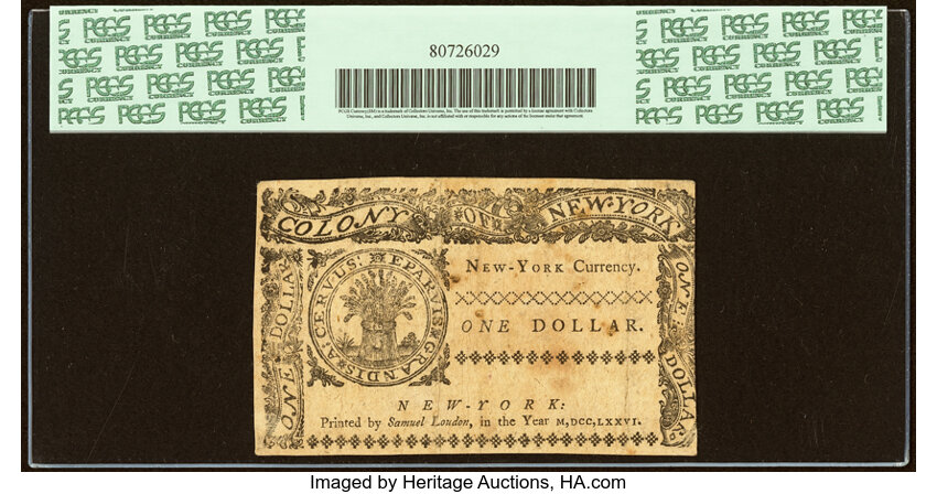 Mar 5, 1776 $1  New York (Fr. NY191) thumbnail 6