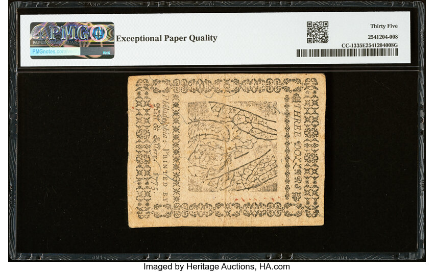 Nov 29, 1775 $3  Continental Currency (Fr. CC13) thumbnail 3
