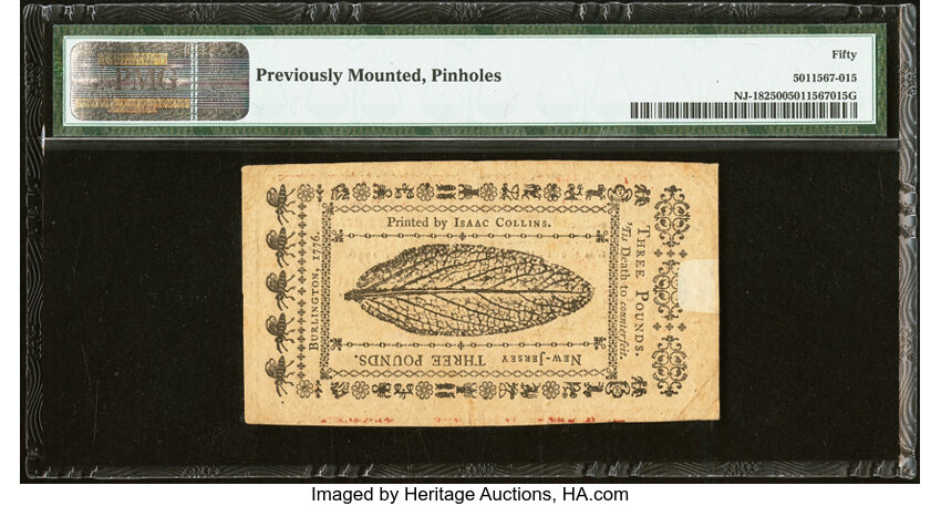 Mar 25, 1776 £3 New Jersey (Fr. NJ182) thumbnail 8