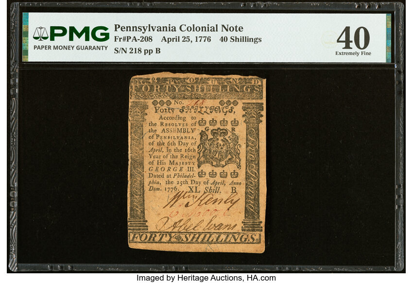 Apr 25, 1776 40s Pennsylvania (Fr. PA208) thumbnail 2