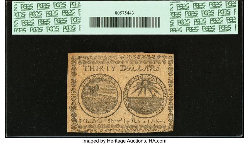 Jul 22, 1776 $30  Continental Congress (Fr. CC46) thumbnail 9