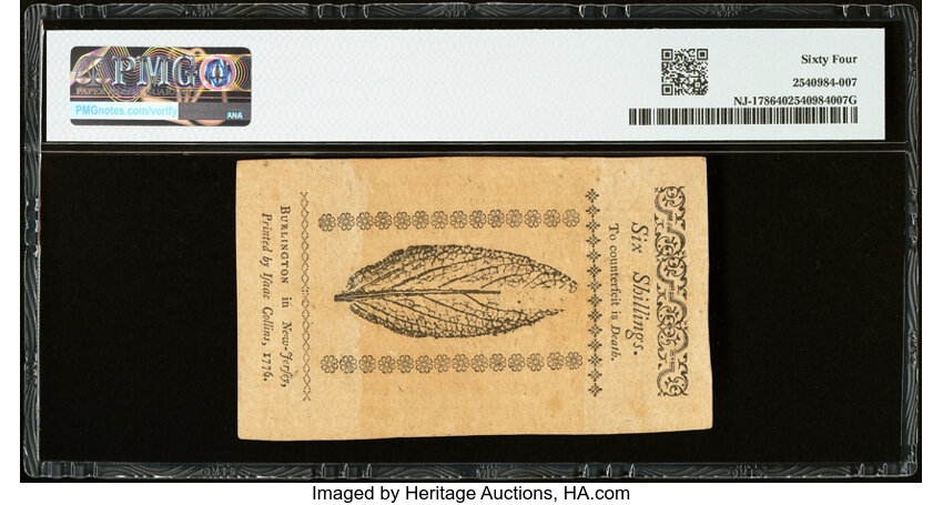 Mar 25, 1776 6s New Jersey (Fr. NJ178) thumbnail 16