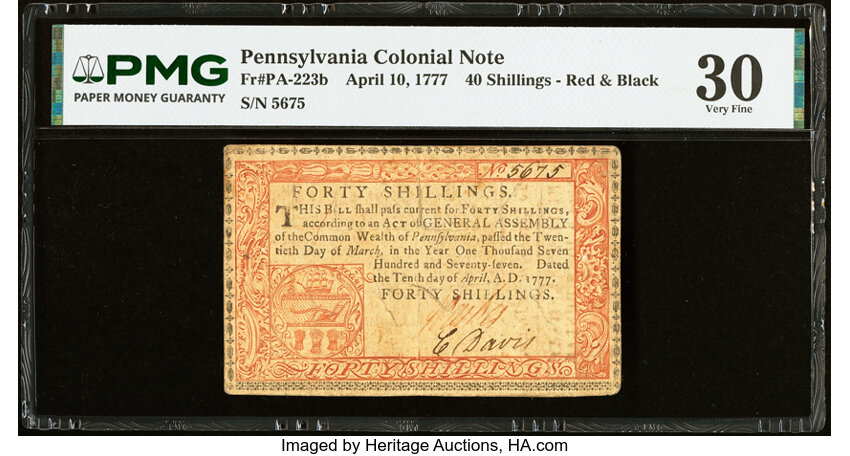 Apr 10, 1777 40s Pennsylvania (Fr. PA223b) thumbnail 2