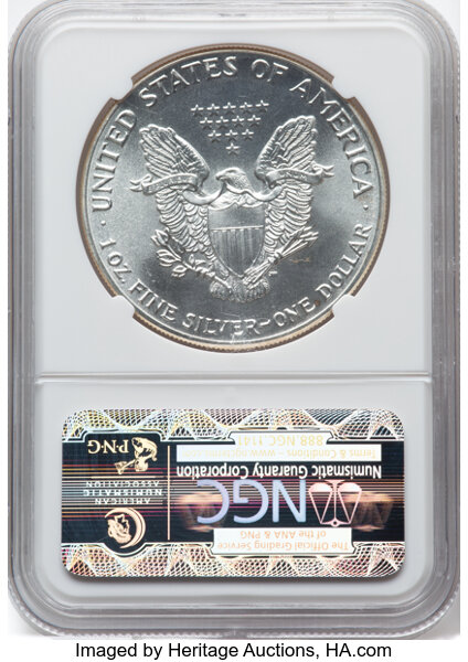 1986 $1  Silver Eagle MS69 thumbnail 4