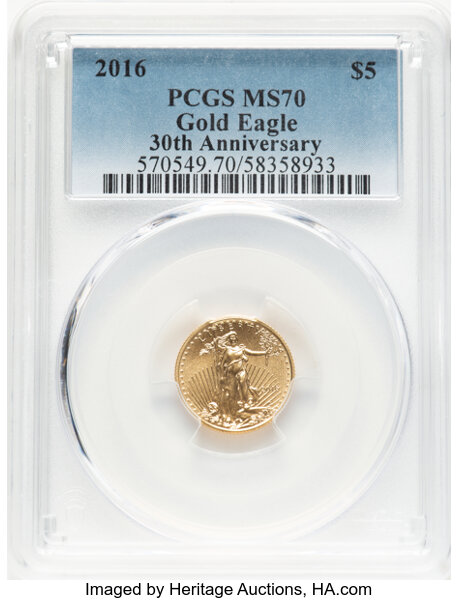 2016 $5  Gold Eagle, 30th Anniversary MS thumbnail 13