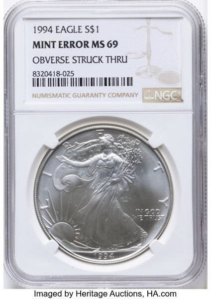 1994 $1  Silver Eagle MS thumbnail 4
