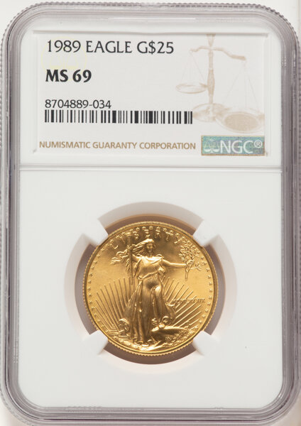 1989 $25  Gold Eagle MS thumbnail 2