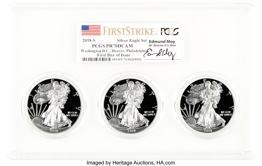 2018-S $1  Silver Eagle PR DCAM PR64 DCAM CAC thumbnail 9