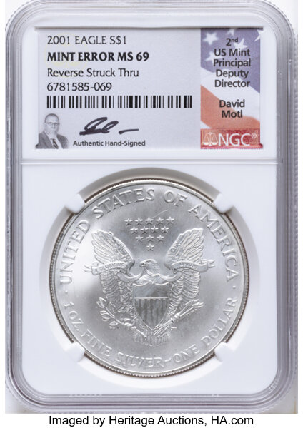 2001 $1  Silver Eagle MS thumbnail 7