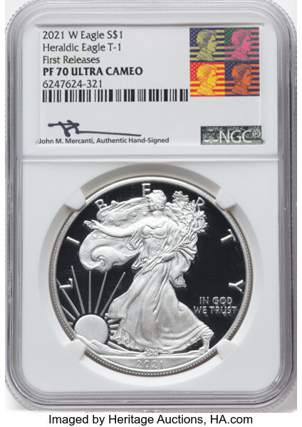 2021-W $1  Silver Eagle, Type 1 PR DCAM thumbnail 2