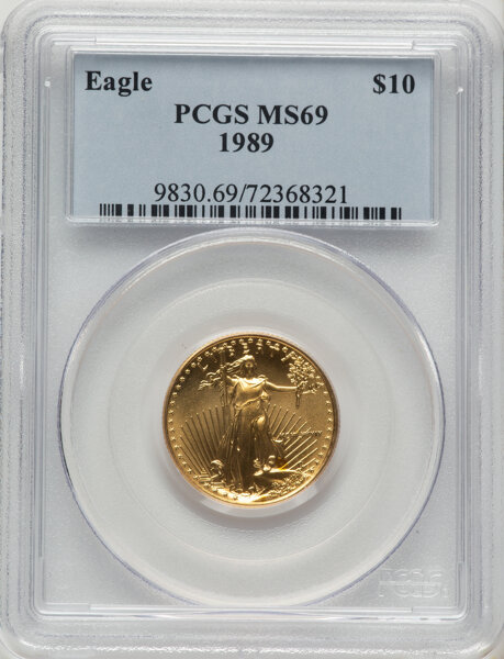 1989 $10  Gold Eagle MS thumbnail 6