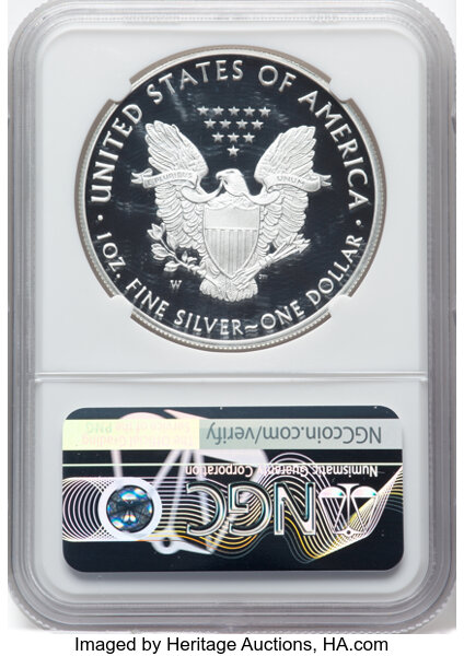 2021-W $1  Silver Eagle, Type 1 PR DCAM PR70 DCAM CAC thumbnail 8