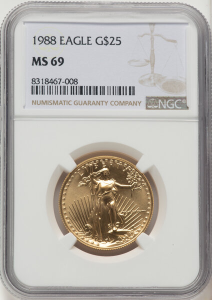 1988 $25  Gold Eagle MS thumbnail 4