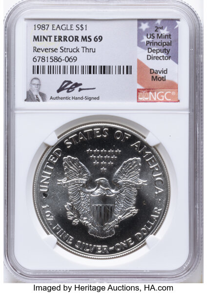 1987 $1  Silver Eagle MS thumbnail 4