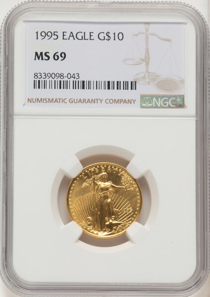 1995 $10  Gold Eagle MS thumbnail 3