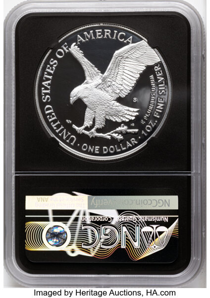 2021-S $1  Silver Eagle, Type 2 PR DCAM PR64 DCAM thumbnail 10