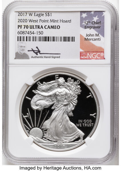 2017-W $1  Silver Eagle PR DCAM PR70 DCAM thumbnail 3