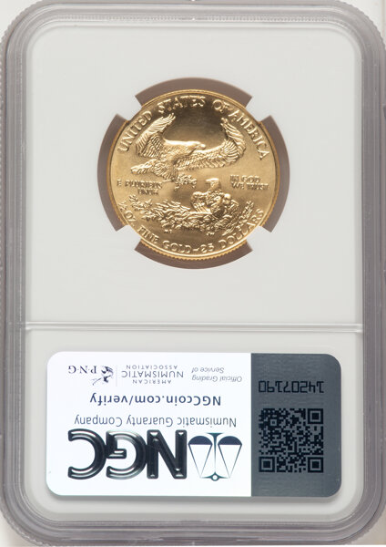 American Gold Eagle (AGE) G$25  1/2 Ounce, 1986- [Type] MS69 thumbnail 6