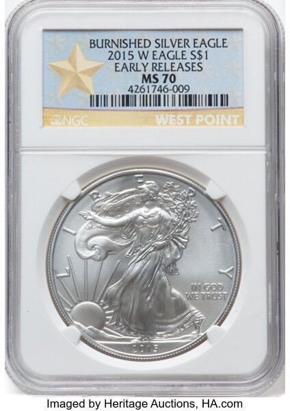 Image for 2015-W $1  Silver Eagle, Burnished MS70