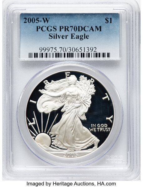 2005-W $1  Silver Eagle PR DCAM thumbnail 3