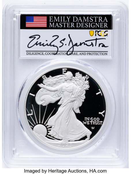 2023-S $1  Silver Eagle PR DCAM thumbnail 3