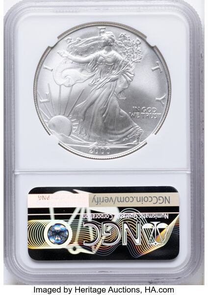 2000 $1  Silver Eagle MS69 thumbnail 6